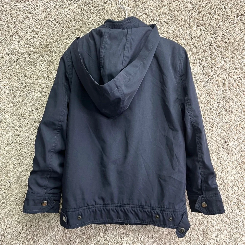Polo Ralph Lauren Jacket Boys 7 Navy Hooded Fleece Lined Full Zip Up Windbreaker